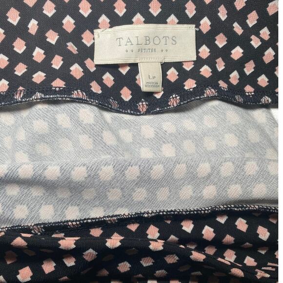 Talbots Petite - Black Pink White Pattern Skirt - Size L - Picture 3 of 11